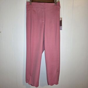 NWT Lane Bryant The Allie Size 24 Coral Scalloped Cropped Pants